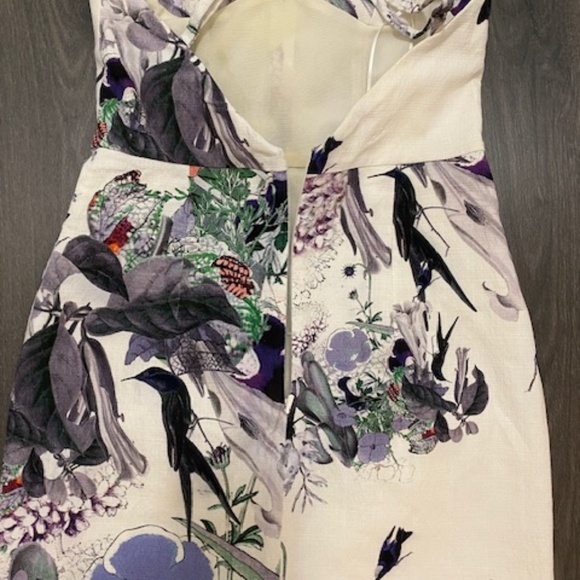 ERDEM Floral Bird Print Midi Dress Size 4 - Picture 6 of 9